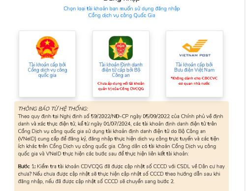 Từ 03/6/2024, người dân, tổ chức, doanh nghiệp chỉ sử dụng tài khoản VNeID để đăng nhập Hệ thống thông...